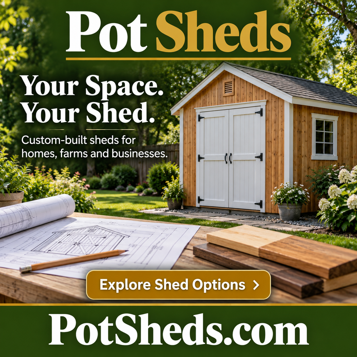 Pot Sheds — Square